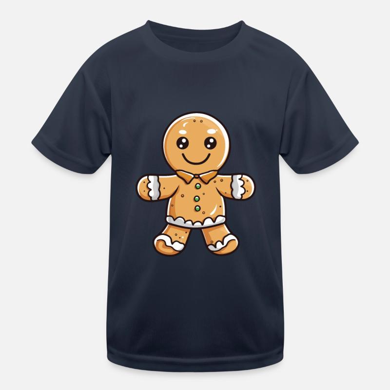 Gingerbread Biscuit Christmas Baking Kids Functional T-Shirt