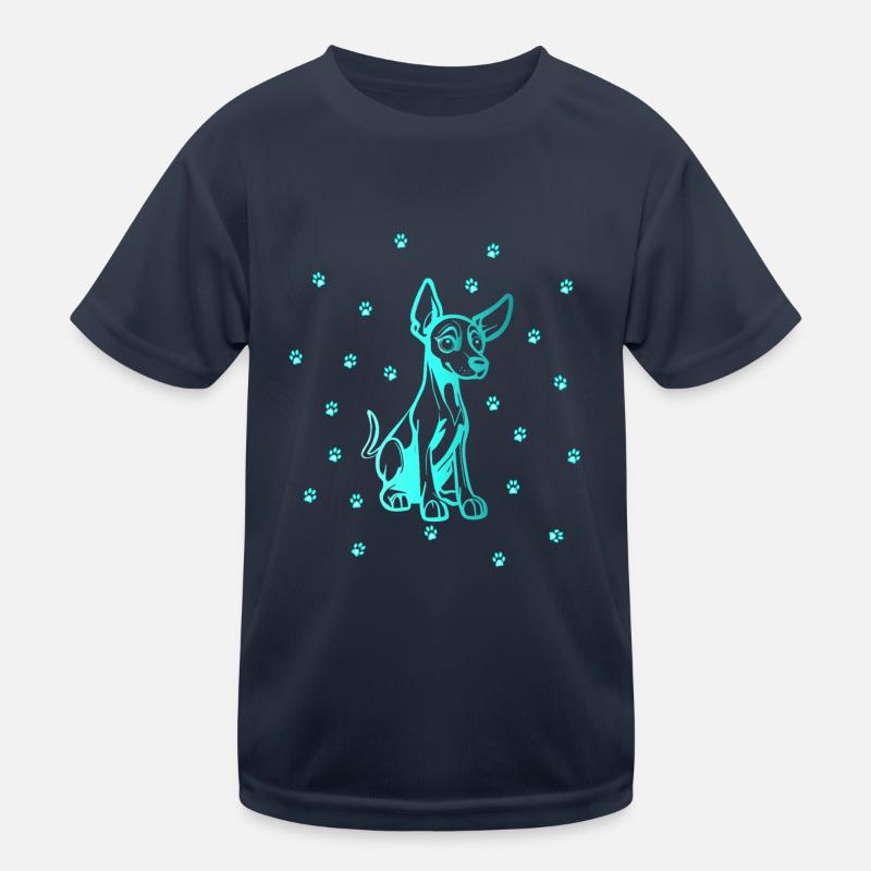 Doberman Pinscher with small paws Kids Functional T-Shirt