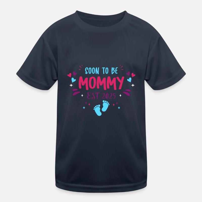 Mama und Mutter 2025 Soon to be Mommy 2025 Kinder Funktions-T-Shirt