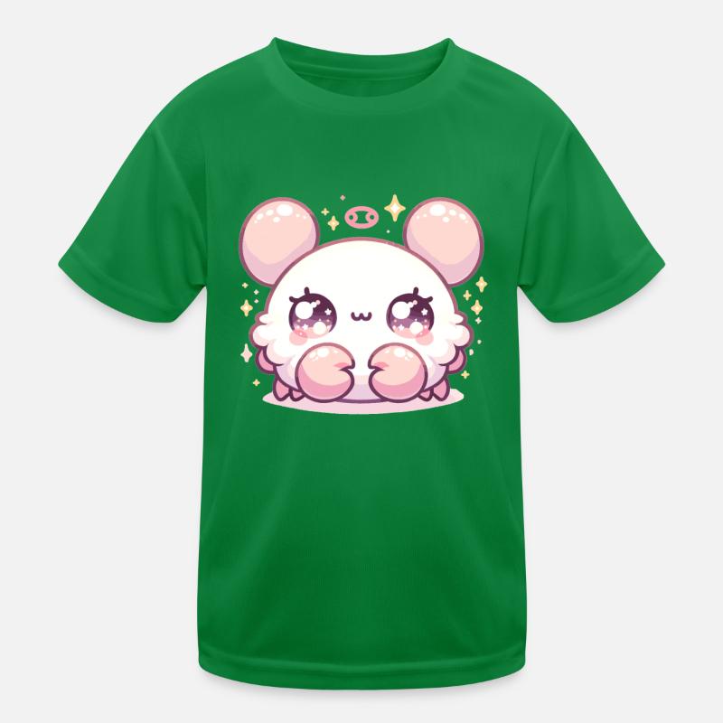 Krebs Sternzeichen Kawaii Charakter Astrologie Geschenk Kinder Funktions-T-Shirt