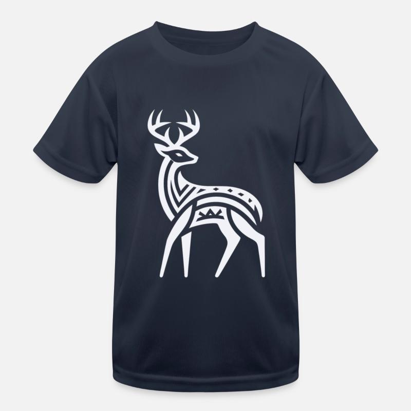 Deer Native American Zodiac Kids Functional T-Shirt
