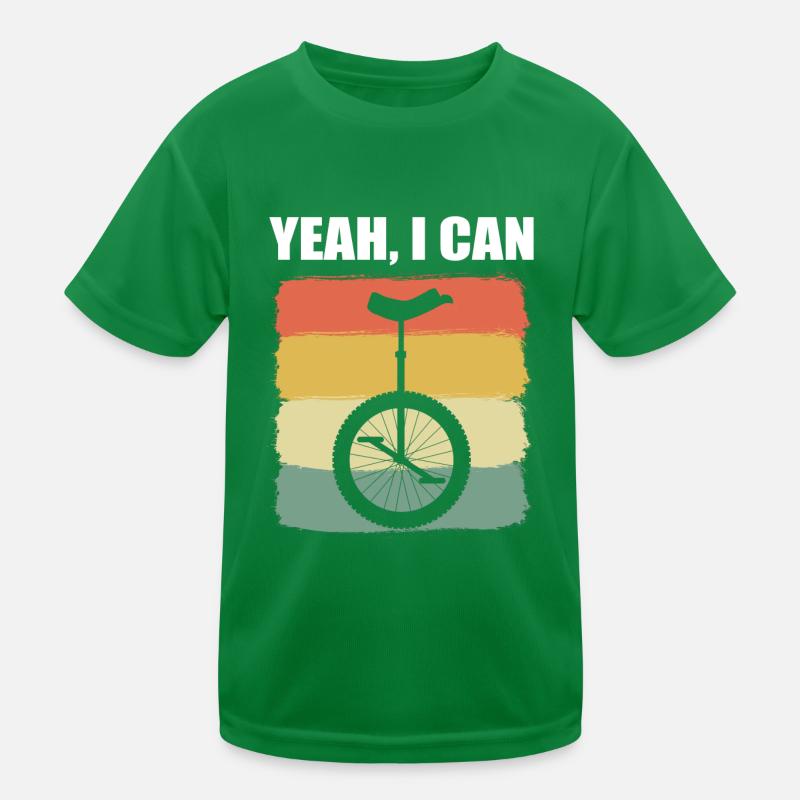 Yeah, I Can Einradfahrer Kinder Funktions-T-Shirt