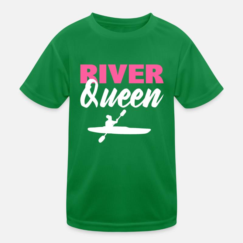 River Queen Kajakfahrer Kinder Funktions-T-Shirt