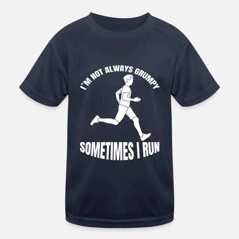 jogger running cardio running fit jogging workout Kids Functional T-Shirt