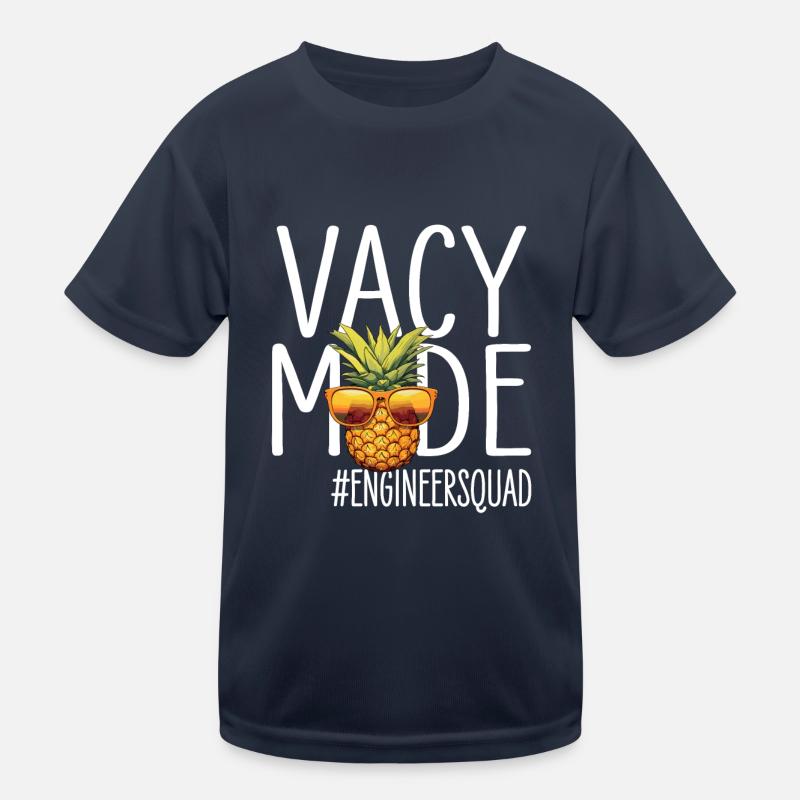 Engineer Vacation Vacy Mode Engineersquad Kids Functional T-Shirt