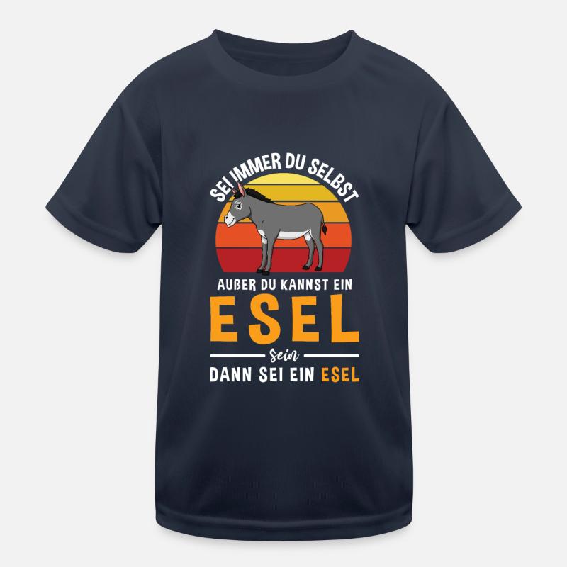 Sei Immer Du Selbst Außer Du Kannst Ein Esel Sein - Kinder Funktions-T-Shirt - Navy