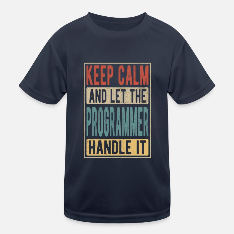 Programmierer Retro Geschenk - Kinder Funktions-T-Shirt - Navy