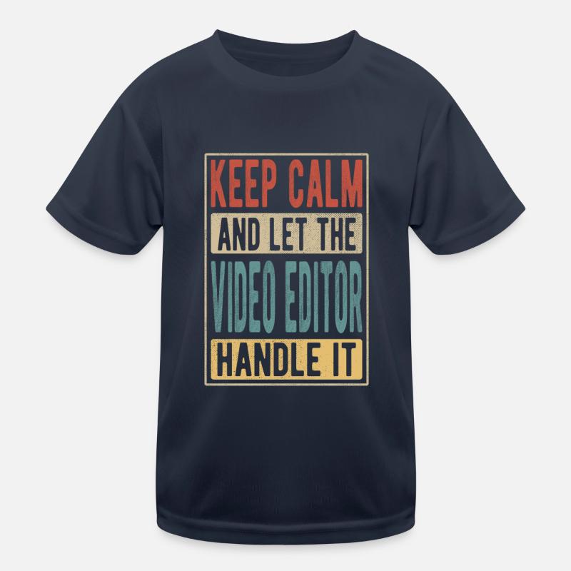 Video Editor Retro Gift Kids Functional T-Shirt