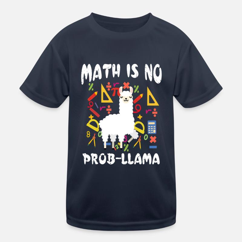 Math is no problem funny math llama Kids Functional T-Shirt