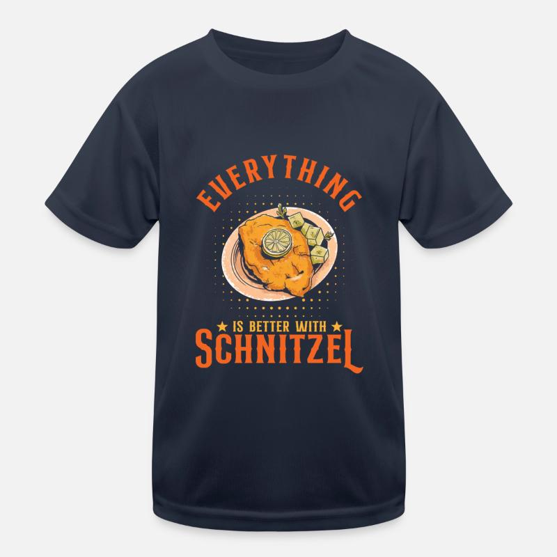 Mit Schnitzel ist alles besser Kinder Funktions-T-Shirt