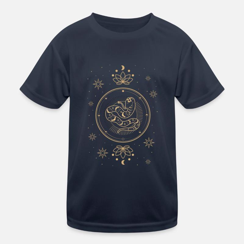 Celestial Serpent Mysticism Pattern Kids Functional T-Shirt