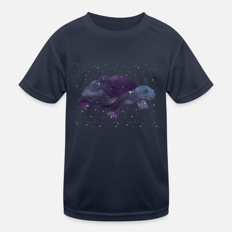 Galactic Turtle Silhouette Kids Functional T-Shirt