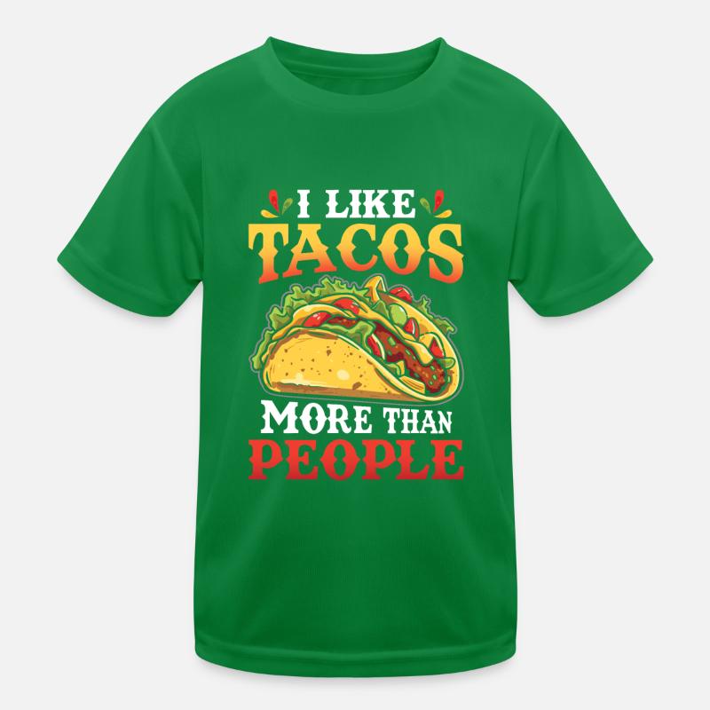 J’aime les tacos plus que les gens T-shirt sport Enfant
