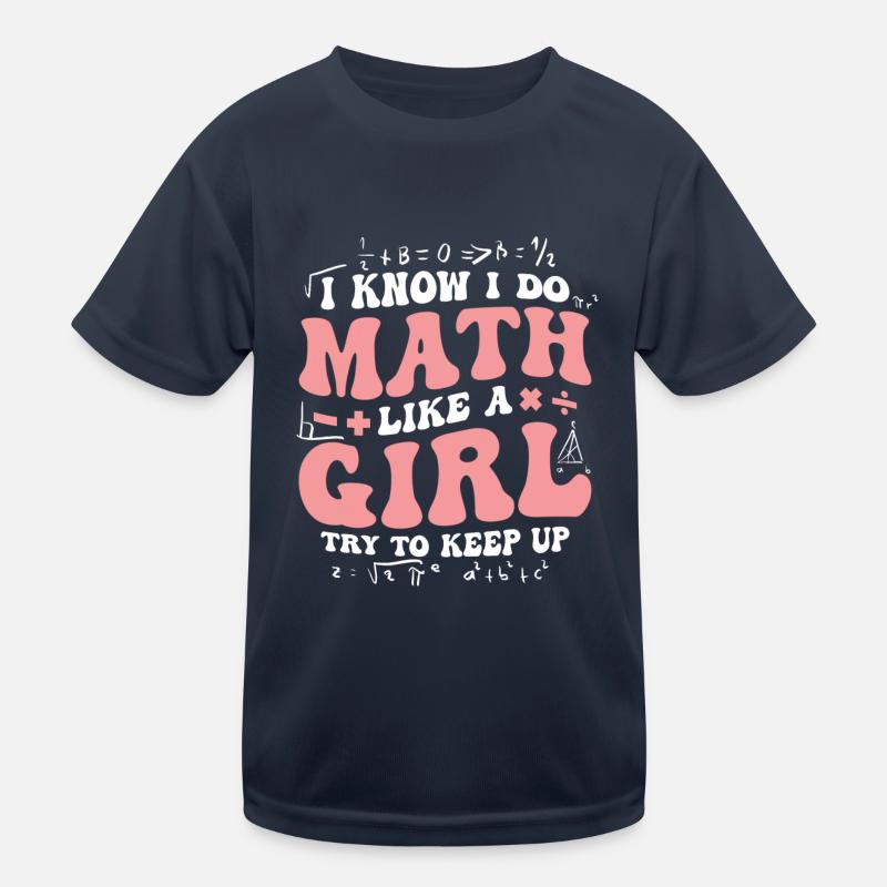 Mathe Genie Mädchen Power Statement Kinder Funktions-T-Shirt