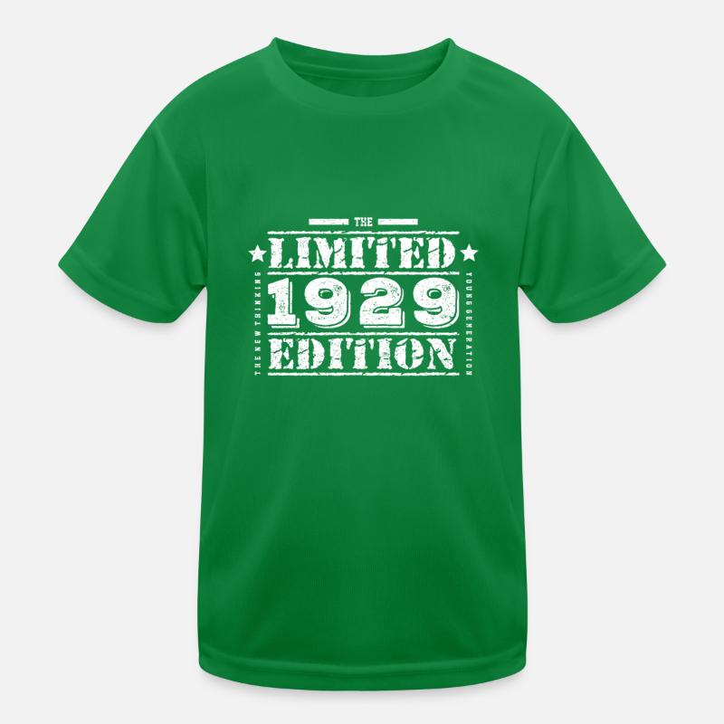 1929 Limited Edition Geburtstag Kinder Funktions-T-Shirt
