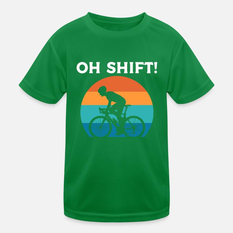 Oh Shift Radfahrer Kinder Funktions-T-Shirt