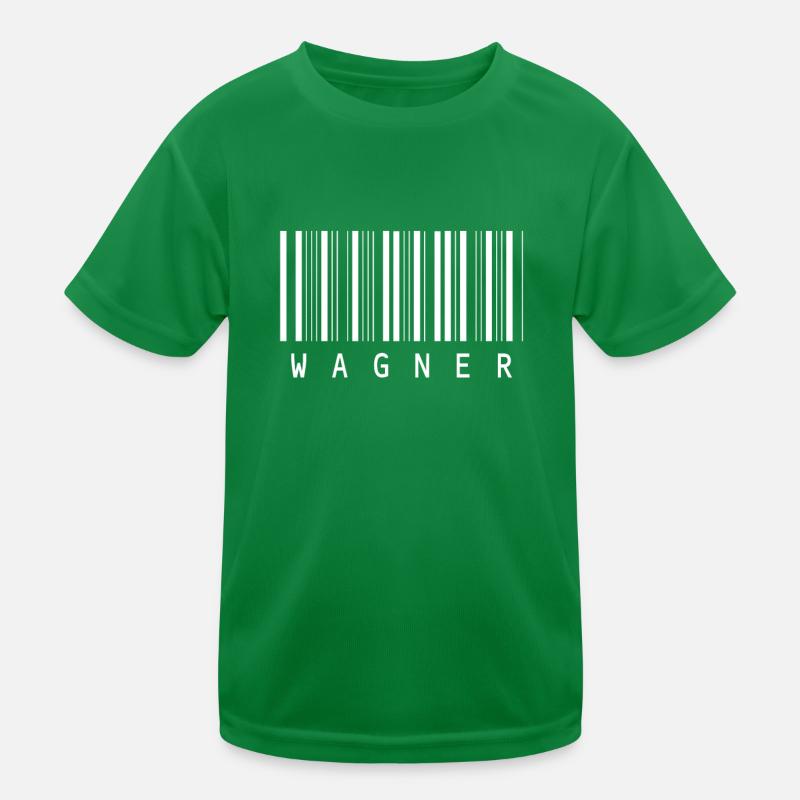 Wagner Surname Barcode Kids Functional T-Shirt
