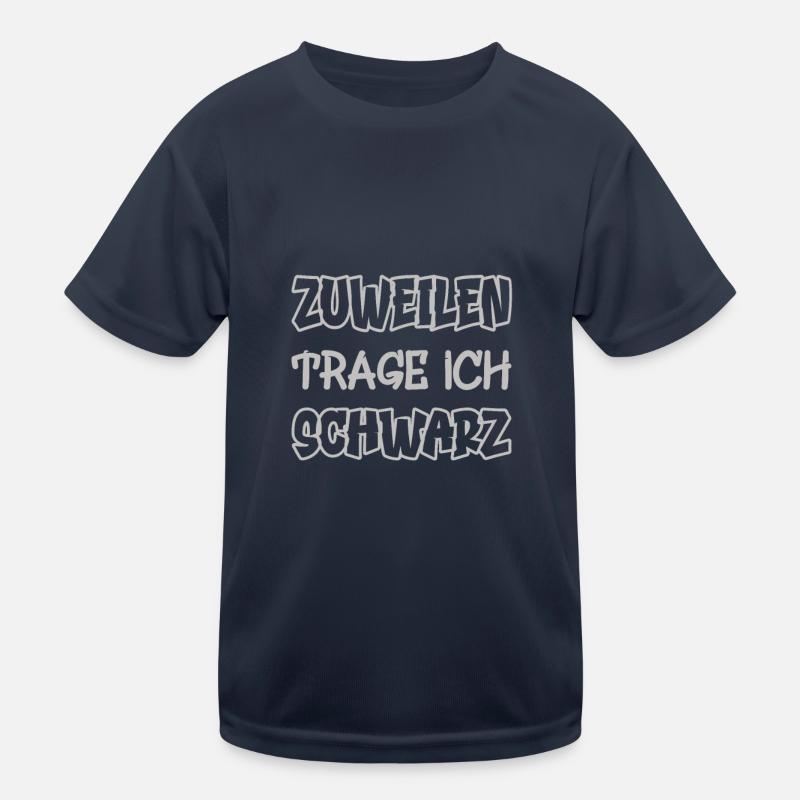 Zuweilen trage ich schwarz Spruch Farbe schwarz Kinder Funktions-T-Shirt