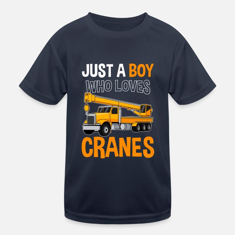 Crane Transporter Mobile Crane Construction Site Crane Operator Kids Functional T-Shirt