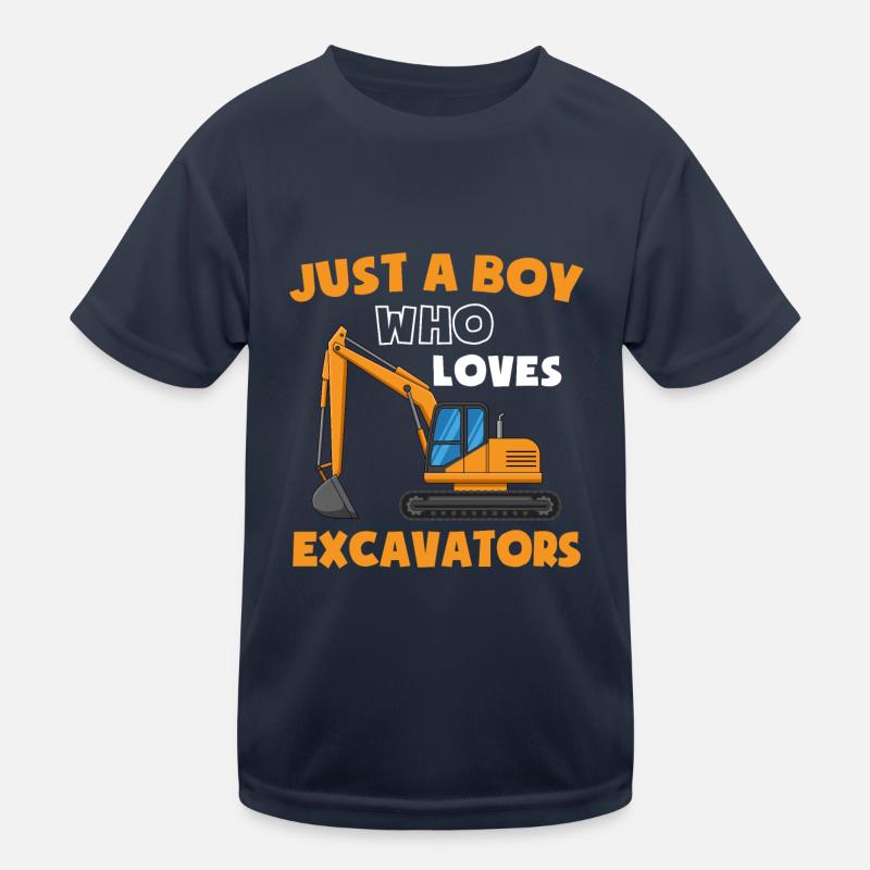 Excavator Operator Construction Worker Excavator Operator Excavator Kids Functional T-Shirt
