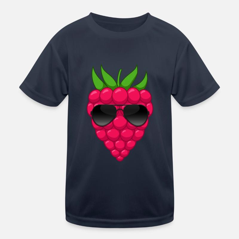 Raspberry Bush Fruit Vitamins Cool Raspberry Kids Functional T-Shirt