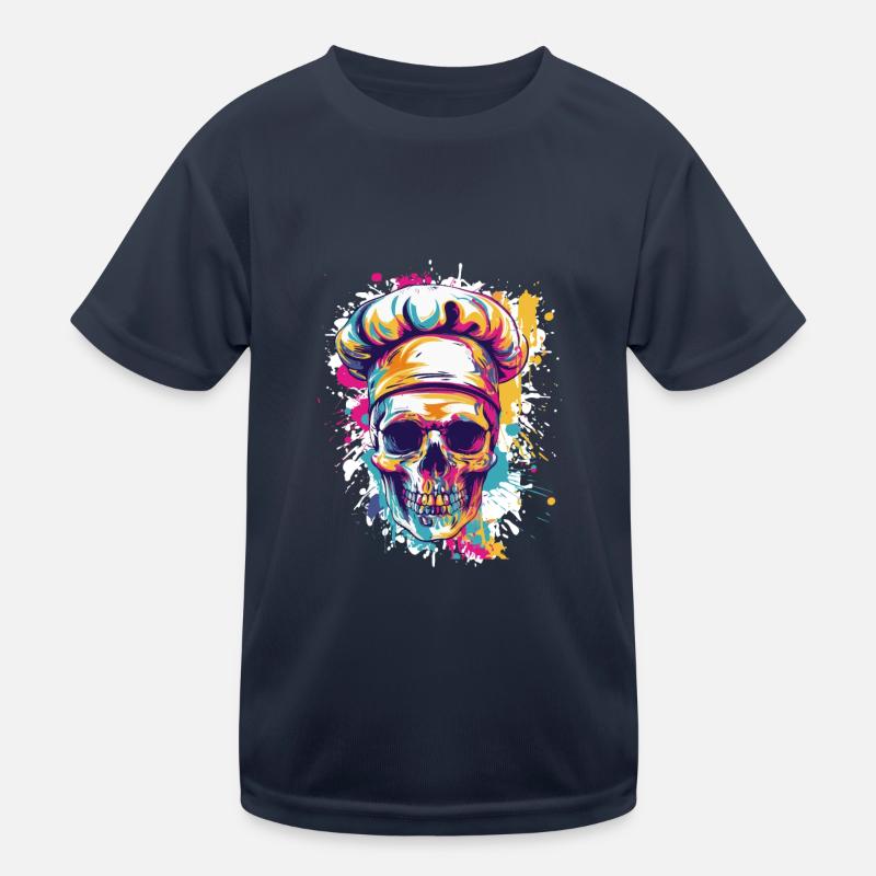 Chef Chef Skull Kids Functional T-Shirt