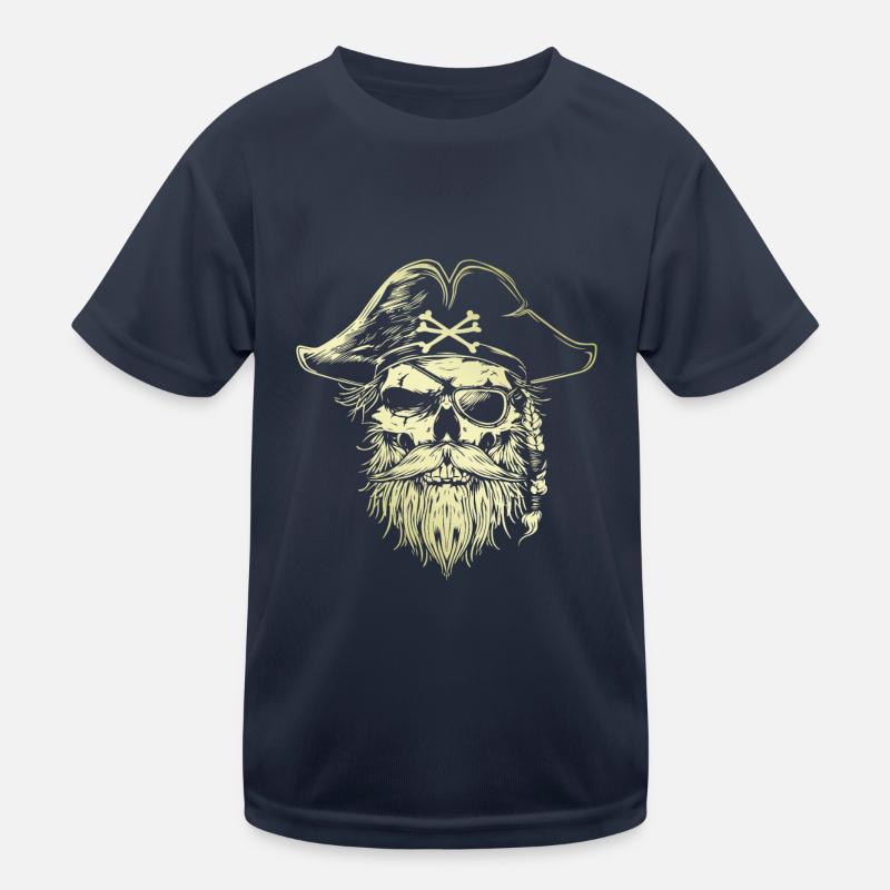 Crâne de pirate Or T-shirt sport Enfant