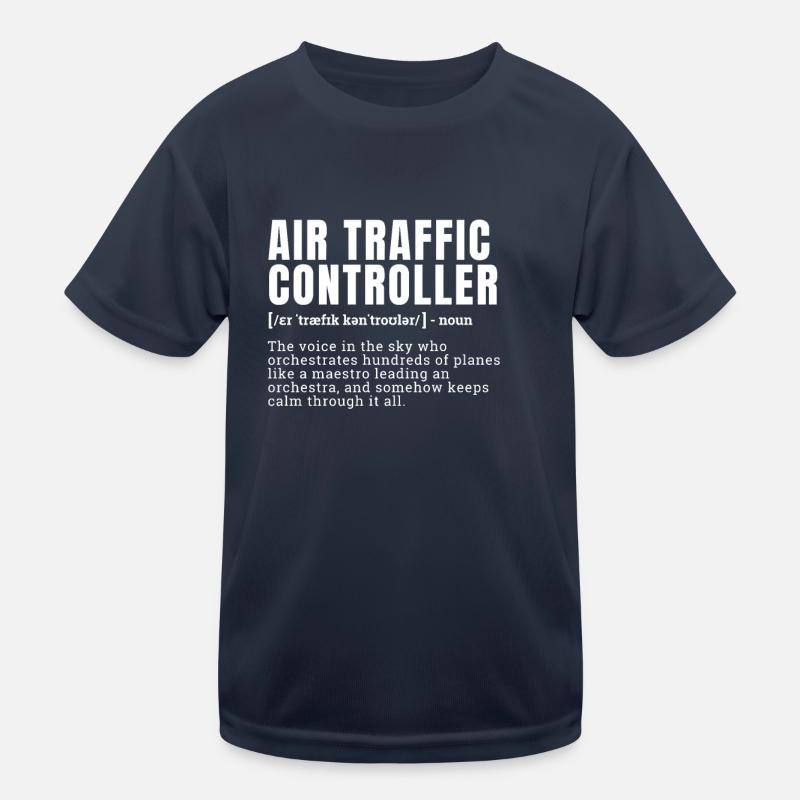 Funny Air Traffic Controller Definition Occupation Kids Functional T-Shirt