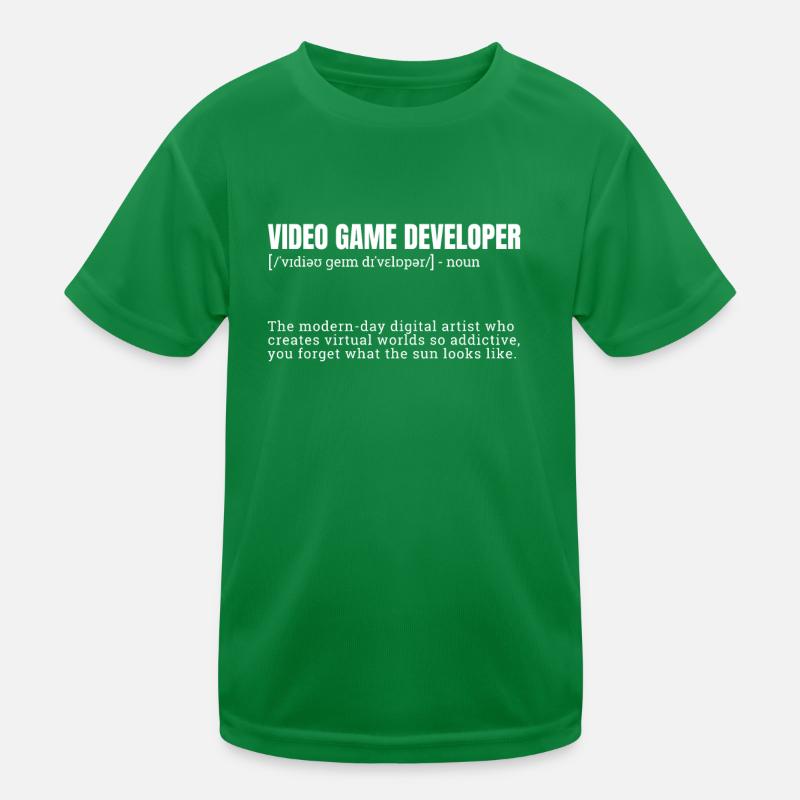 Video Game Developer Definition Stylish Kinder Funktions-T-Shirt