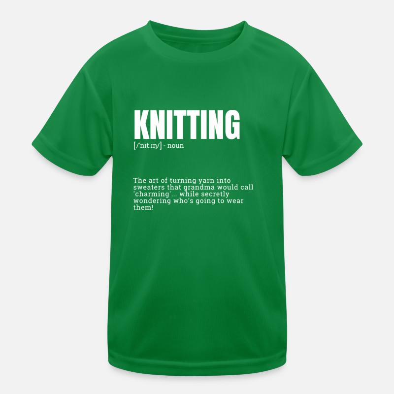 Affiche de définition de tricot drôle pour passe-temps d’intérieur T-shirt sport Enfant