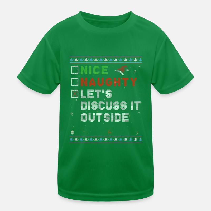 Schöne freche Liste – lass es uns draußen besprechen - Kinder Funktions-T-Shirt