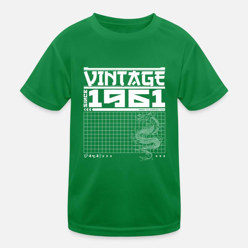 Samurai Geist seit 1961 - 64. Geburtstag Drache Kinder Funktions-T-Shirt