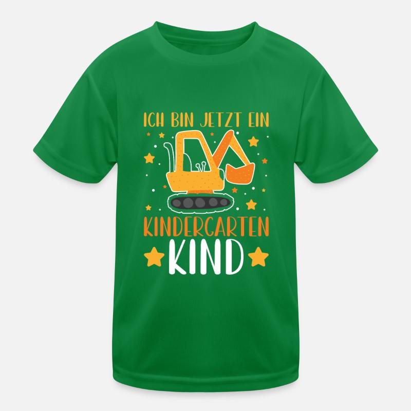 Kindergartenkind Bagger Jungen Kindergarten Kinder Funktions-T-Shirt