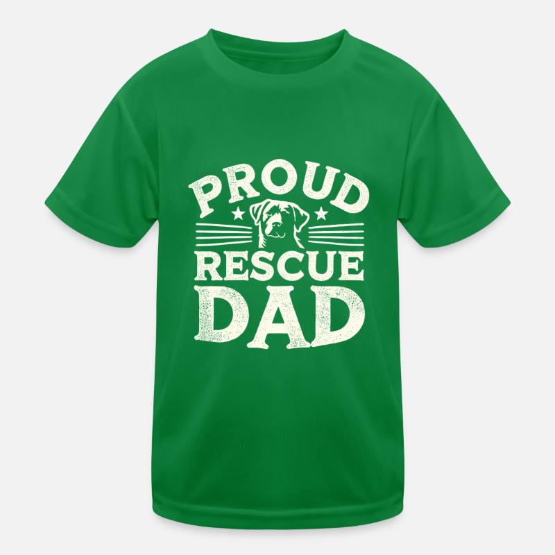 Stolzer Rettungs-Papa Kinder Funktions-T-Shirt