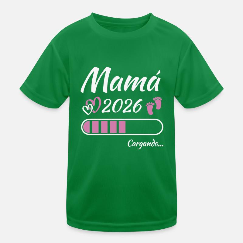 Werdende Mutter 2026 Loading Kinder Funktions-T-Shirt