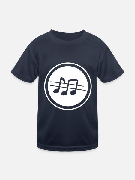 Music sheet music - Kids Functional T-Shirt - navy - Front