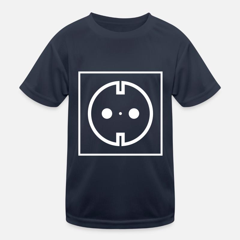 Steckdose Symbol Kinder Funktions-T-Shirt