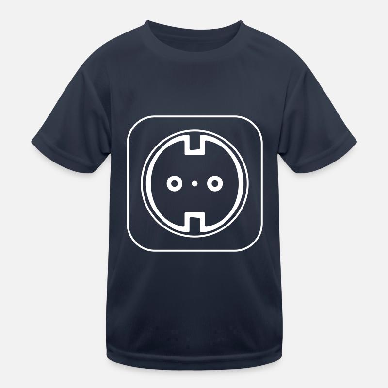 Socket Icon Electrician Kids Functional T-Shirt