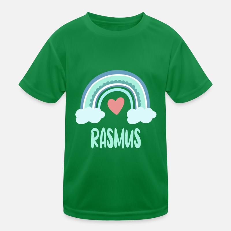 Rasmus Name Regenbogen Baby Kinder Funktions-T-Shirt