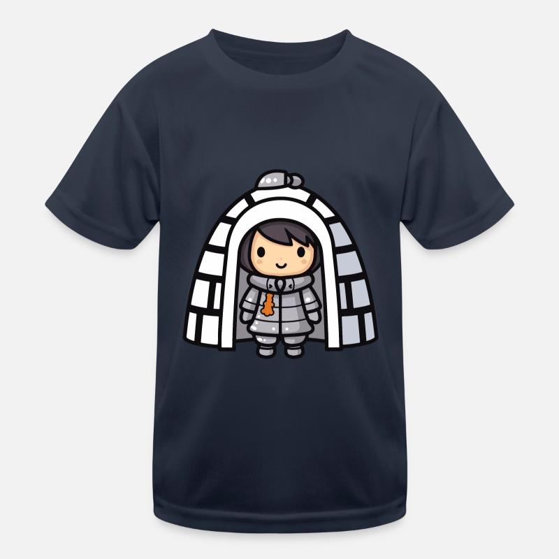 Bande dessinée d’hiver Eskimo Igloo T-shirt sport Enfant