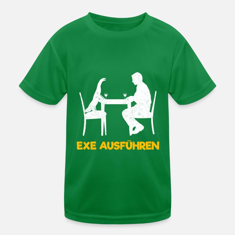 Exe Ausführen Informatiker Programmierer Admin Kinder Funktions-T-Shirt