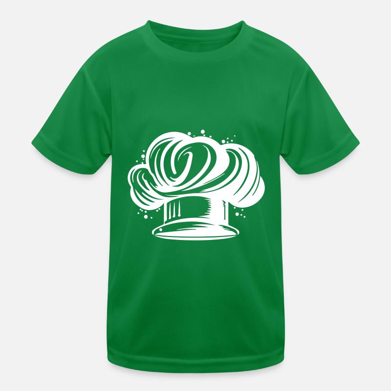 Chef's Hat Silhouette Cooking Chef Kids Functional T-Shirt