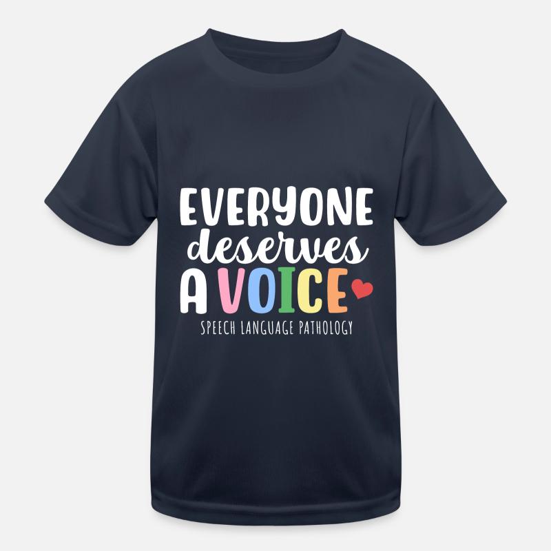 Jeder hat eine Stimme verdient! Sprachheilpädagogi Kinder Funktions-T-Shirt