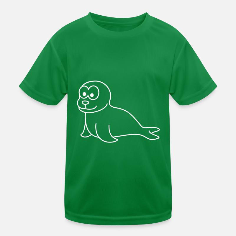 Robbe Tier Comic Kinder Funktions-T-Shirt