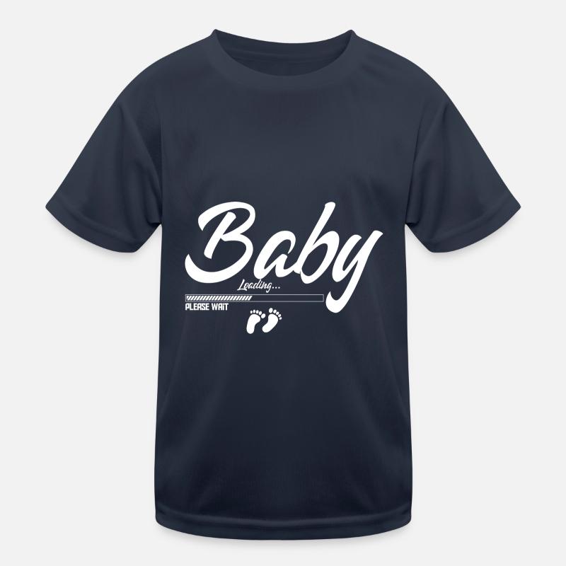 Baby Loading please wait Eltern Mama Papa Geschenk Kinder Funktions-T-Shirt