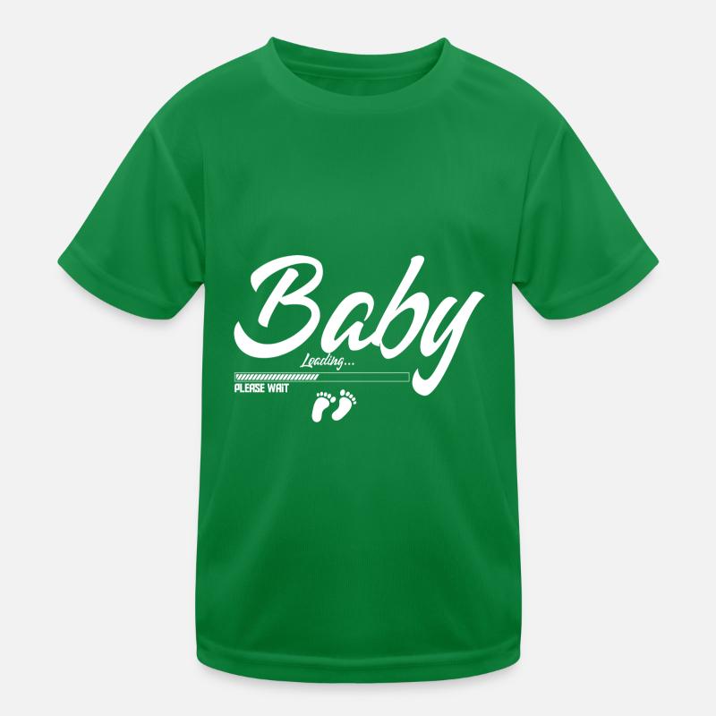 Baby Loading please wait Eltern Mama Papa Geschenk Kinder Funktions-T-Shirt