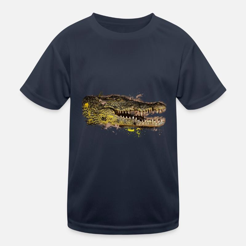 Crocodile Caiman Alligator Lizards Reptile Crocodile Kids Functional T-Shirt