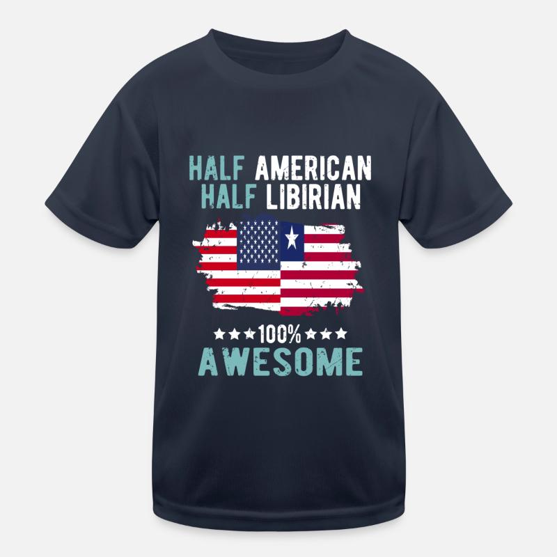 Halb Amerikaner Halb Libyer Kinder Funktions-T-Shirt