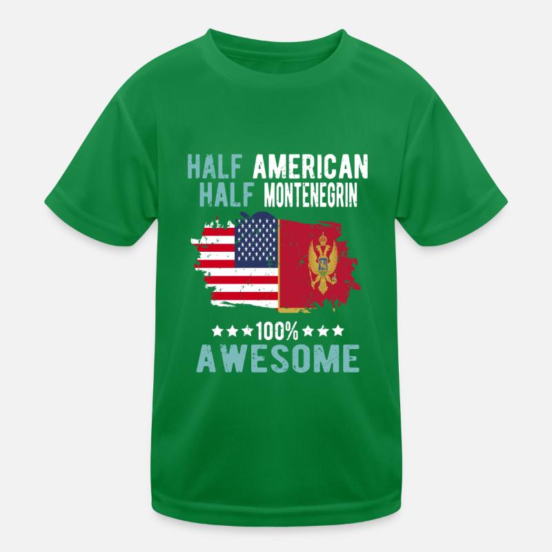 Moitié américain moitié monténégrin T-shirt sport Enfant