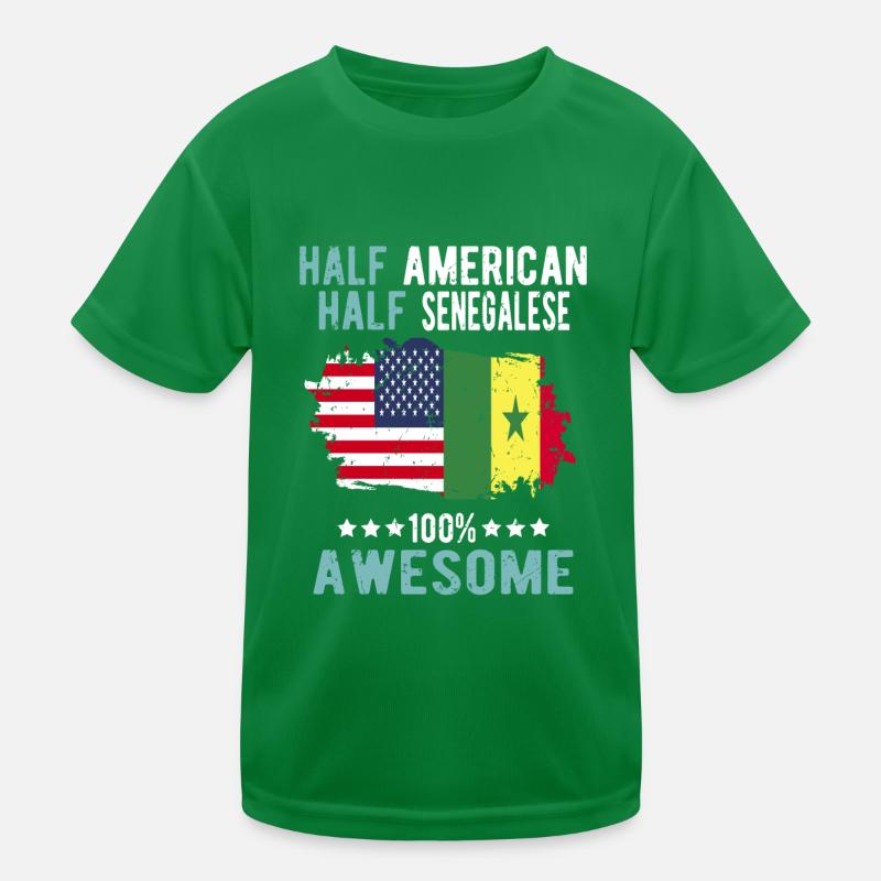 Moitié américain moitié sénégalais T-shirt sport Enfant